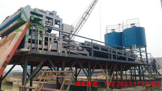 洗沙泥漿脫水機，洗沙污泥壓榨機，洗沙泥漿處理設備