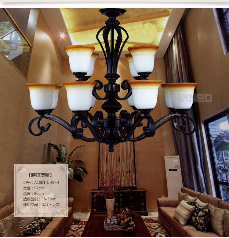 供應(yīng)萬柏鐵藝客廳餐廳臥室大廳酒店燈 簡約大廳吊燈創(chuàng)意餐吊燈chandelier lighting