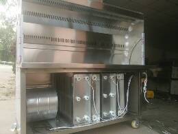 供應商用木炭無煙燒烤爐木炭無煙燒烤車目測95％-99％凈化，全部都是不銹鋼1.2厚度，凈化器全部都鋁制的，