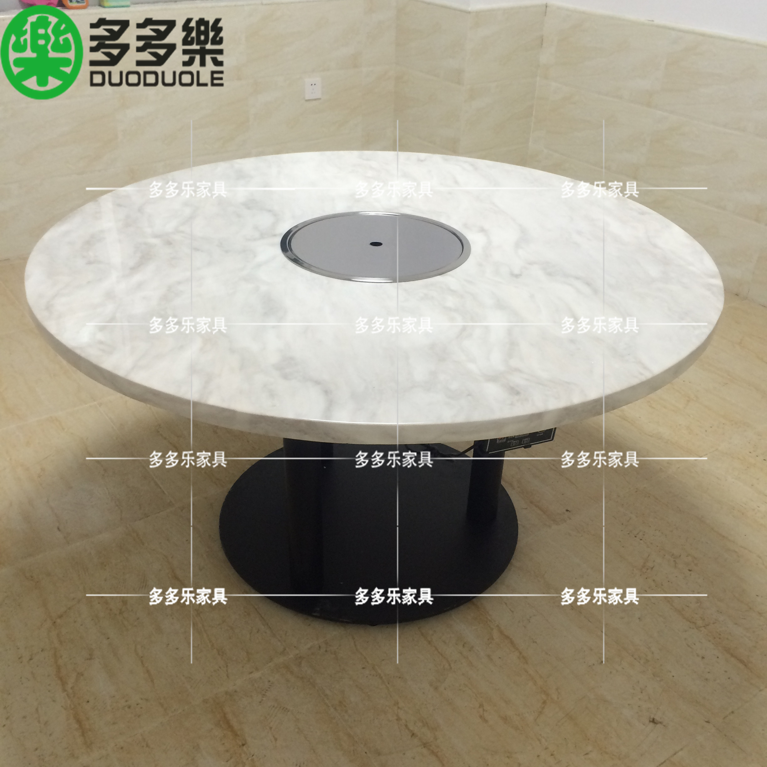 供應(yīng)大理石餐廳餐桌 火鍋餐桌椅 多多樂廠家直銷定制