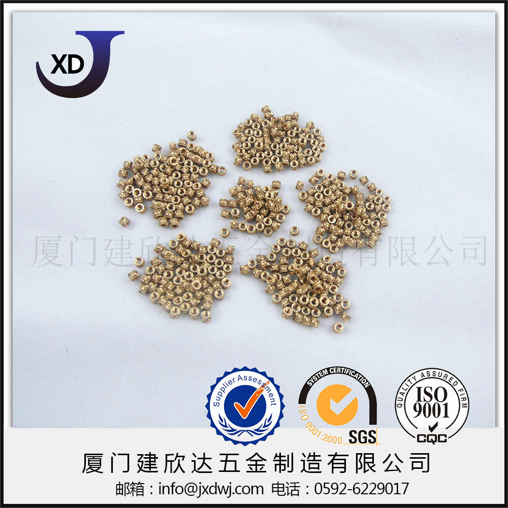供應(yīng)用于五金生產(chǎn)加工的非標(biāo)五金定做滾花螺母銅柱五金配件