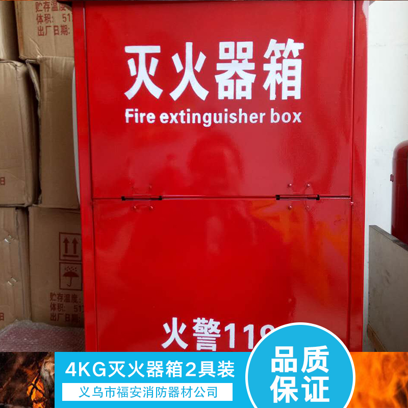 供應(yīng)4kg滅火器箱2具裝 消防器材供應(yīng)商 干粉滅火器套裝報價