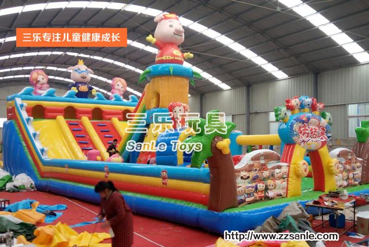 【大型充氣滑梯】多少錢一套呢？ 大型充氣滑梯價格