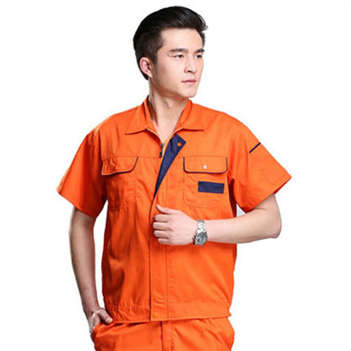 供應(yīng)工作服短袖套裝男 汽修服工程服