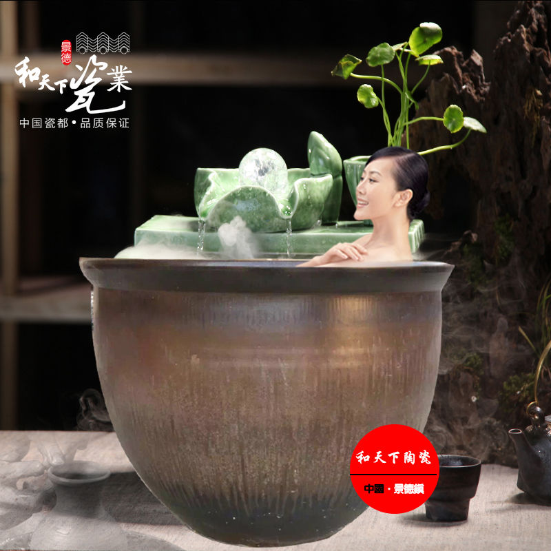 供應景德鎮(zhèn)陶瓷缸浴 碧云溫泉洗浴大缸