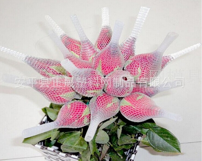 供應(yīng)用于包裝網(wǎng)的廠家批發(fā)玫瑰花包花網(wǎng)套 月季花網(wǎng)