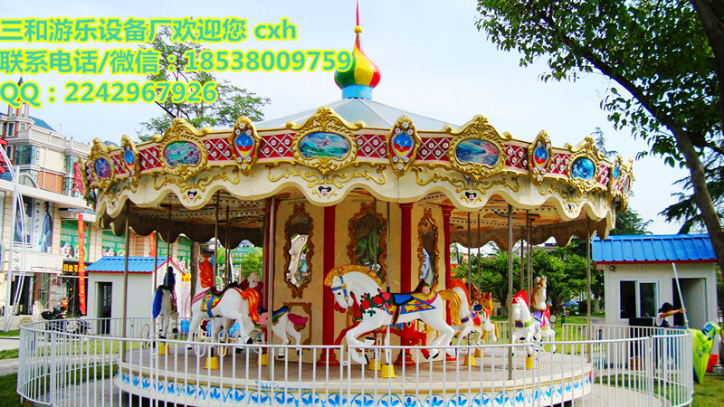 兒童游樂設(shè)備豪華轉(zhuǎn)馬，轉(zhuǎn)馬游樂設(shè)備廠家直銷