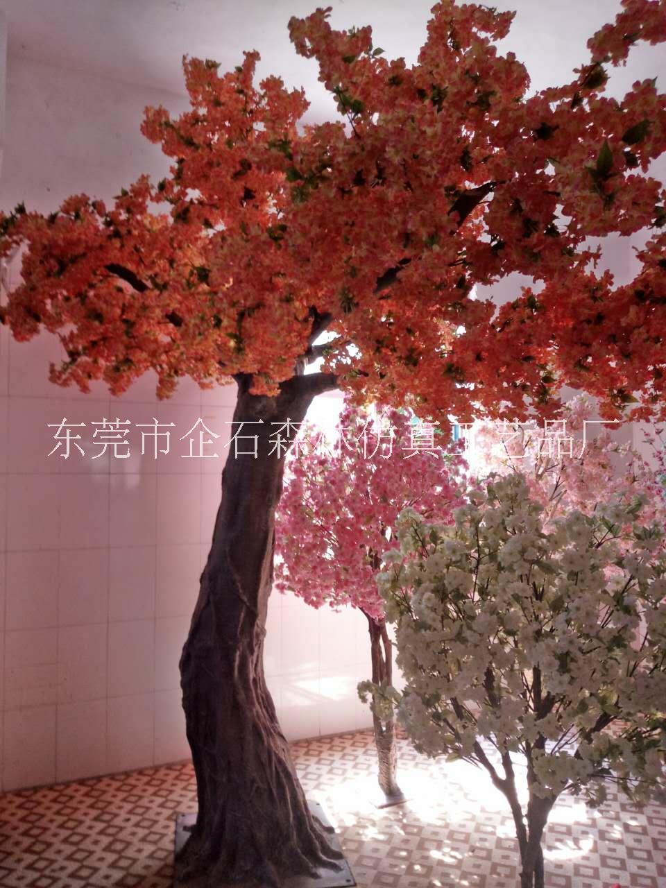 仿真花樹廠家直銷仿真桃花樹玻璃鋼櫻花樹人造豆花樹
