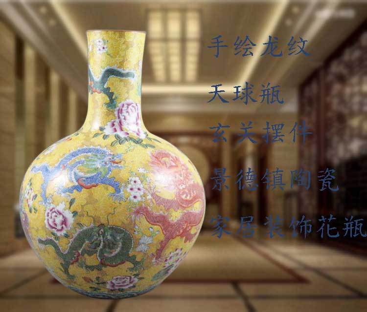 供應(yīng)辦公室擺設(shè)客廳擺設(shè)粉彩陶瓷禮品 活動禮品就選景德鎮(zhèn)陶瓷擺件花瓶