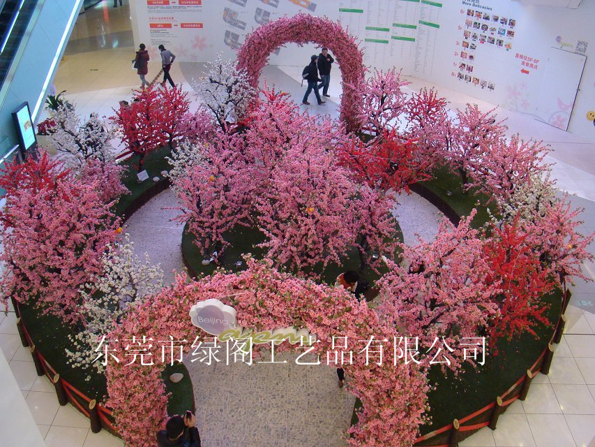 仿真桃花樹(shù)  人造真木桿桃花樹(shù) 櫻花樹(shù) 節(jié)日婚慶工程造景仿真樹(shù) 可定制各種尺寸