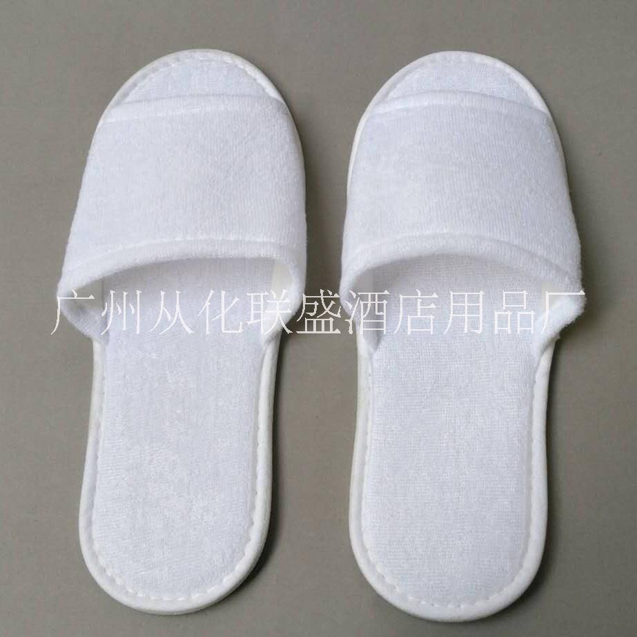 供應(yīng)酒店賓館一次性拖鞋開(kāi)口毛巾布拖鞋 可定制logo