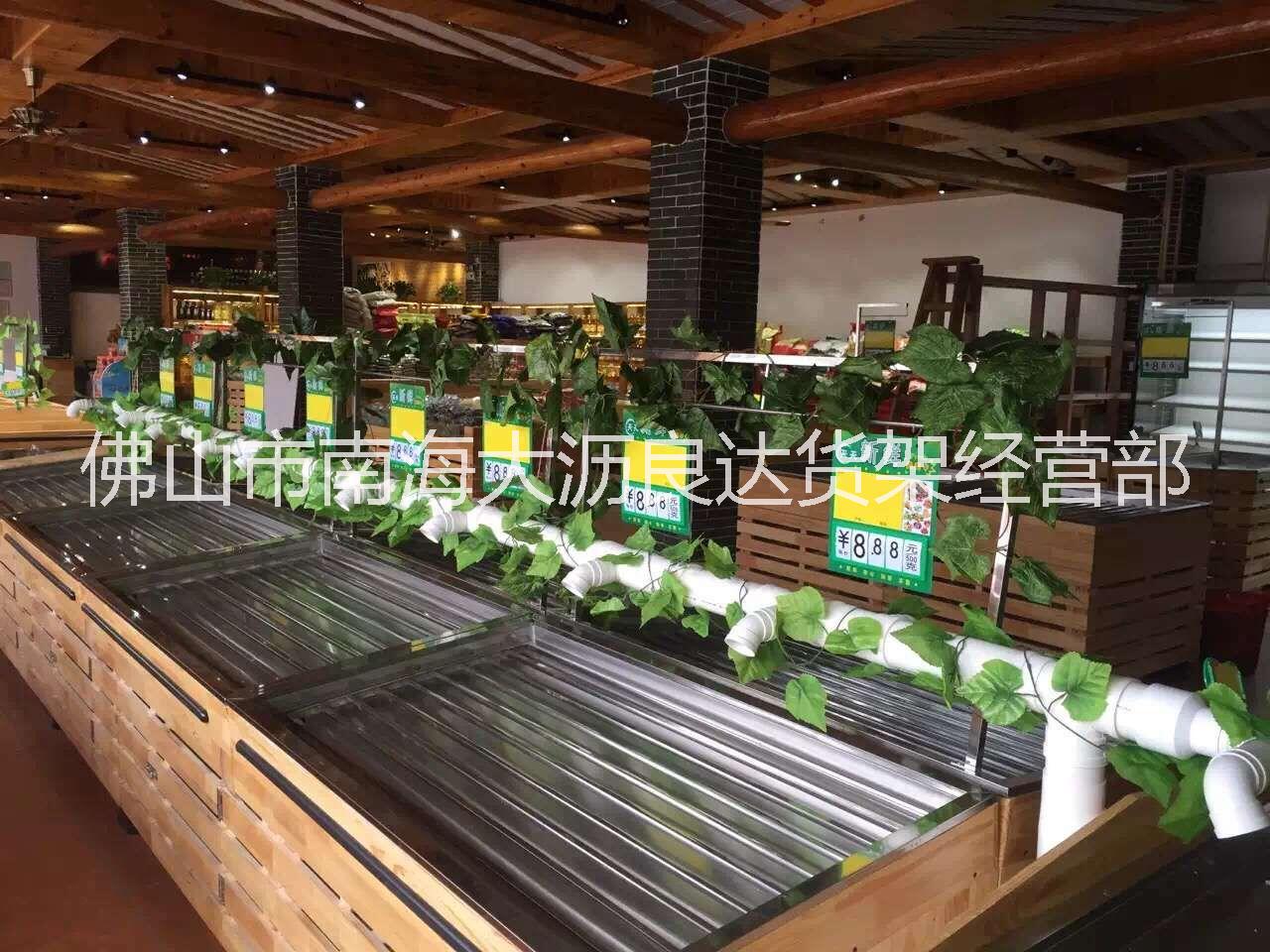 木質(zhì)水菜架  水果架 堆頭架 散裝柜