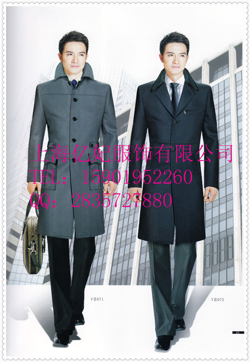 男士大衣中長款-*羊毛大衣-毛呢大衣修身款-物業(yè)大衣定制-門童大衣防寒外搭-男商務(wù)外套-上海億妃服飾