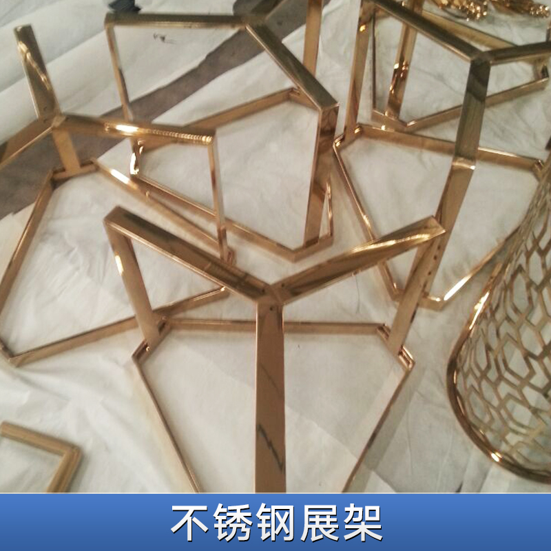 不銹鋼展架定制 *產(chǎn)品展覽展示貨架 鏡面黑鈦展示架 *展示架