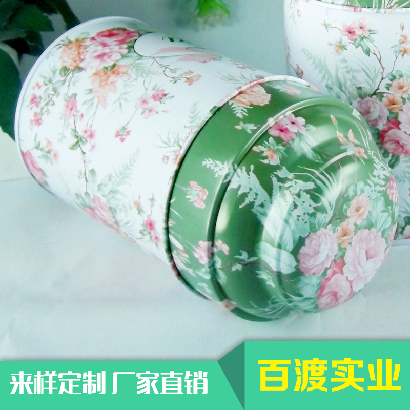 廣西茶葉食品包裝廠家圓形鐵罐凸蓋茶葉鐵罐包裝