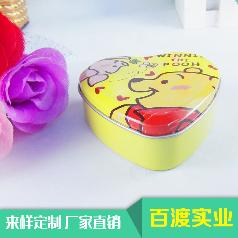 廣東馬口鐵盒生產(chǎn)廠家定制喜糖鐵罐婚慶心形鐵盒