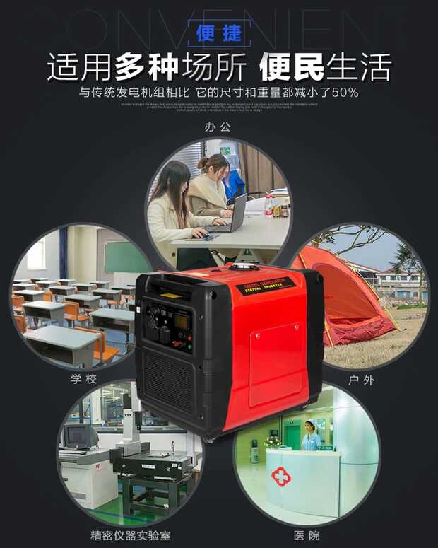 5000瓦輕體靜音數(shù)碼變頻發(fā)電機(jī)