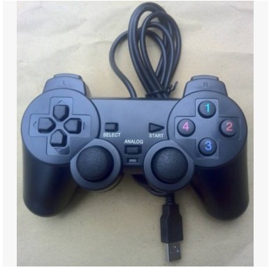 單打單振動游戲手柄廠家 PS2外型USB手柄游戲手柄