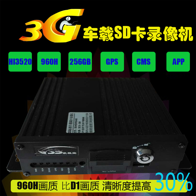 欣視寶供應(yīng)3G+GPS定位車載SD卡錄像機(jī) 的士車載監(jiān)控主機(jī)