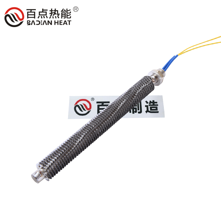 百點(diǎn)熱能 單頭翅片電熱管 干燒電熱管 單頭散熱片吹線機(jī)加熱管