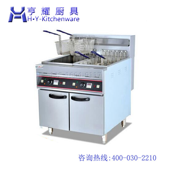 西餐廳炸爐_西餐廳單缸電炸爐_西餐廳雙缸燃氣炸爐_落地式連柜座炸爐