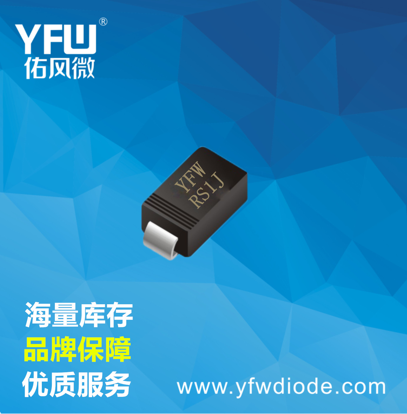 RS1M恢復二極管1A1000V佑風微