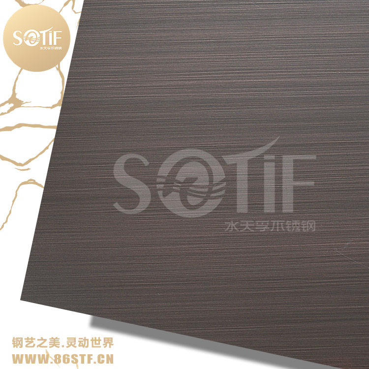 建筑設(shè)計(jì)事務(wù)所慣用,304不銹鋼發(fā)黑紅古銅拉絲板,復(fù)古典雅裝飾板