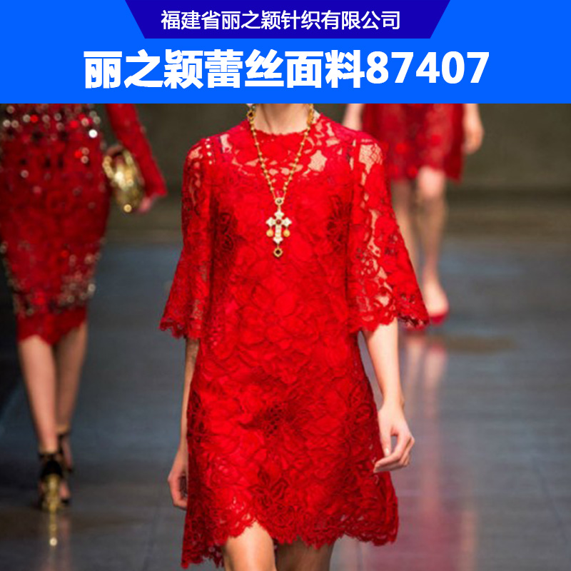 麗之穎蕾絲面料87407 時(shí)裝鏤空蕾絲面料 時(shí)尚女裝彈力蕾絲面料