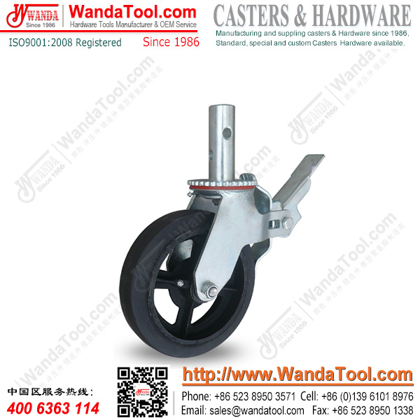 10寸腳手架腳輪，鐵芯橡膠腳手架腳輪，腳手架腳輪廠家