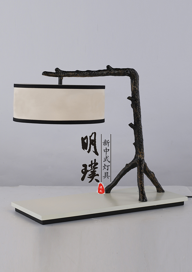 新中式鐵藝臺燈批發(fā) 臥室新中式臺燈廠家 現(xiàn)代簡約中式臺燈
