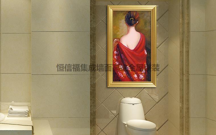浴室畫鋅鋼裝飾無(wú)框畫 恒信福集成墻面廠家集成墻面批發(fā)集成墻面招商