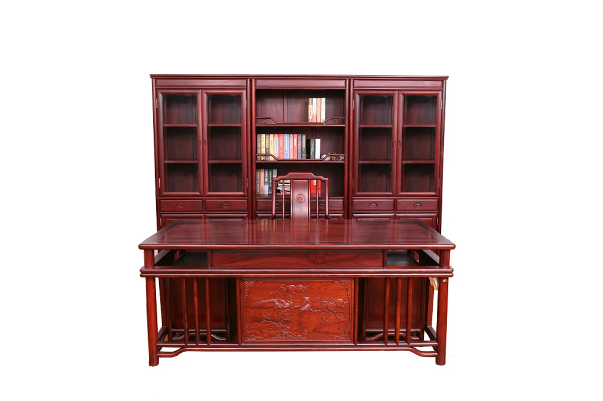 紅酸枝書柜 千百年紅木 古典江南明韻書柜