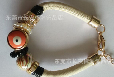 廠家直銷新款上市 真皮珍珠女士手鏈 純手工制作 潮女必備手鏈