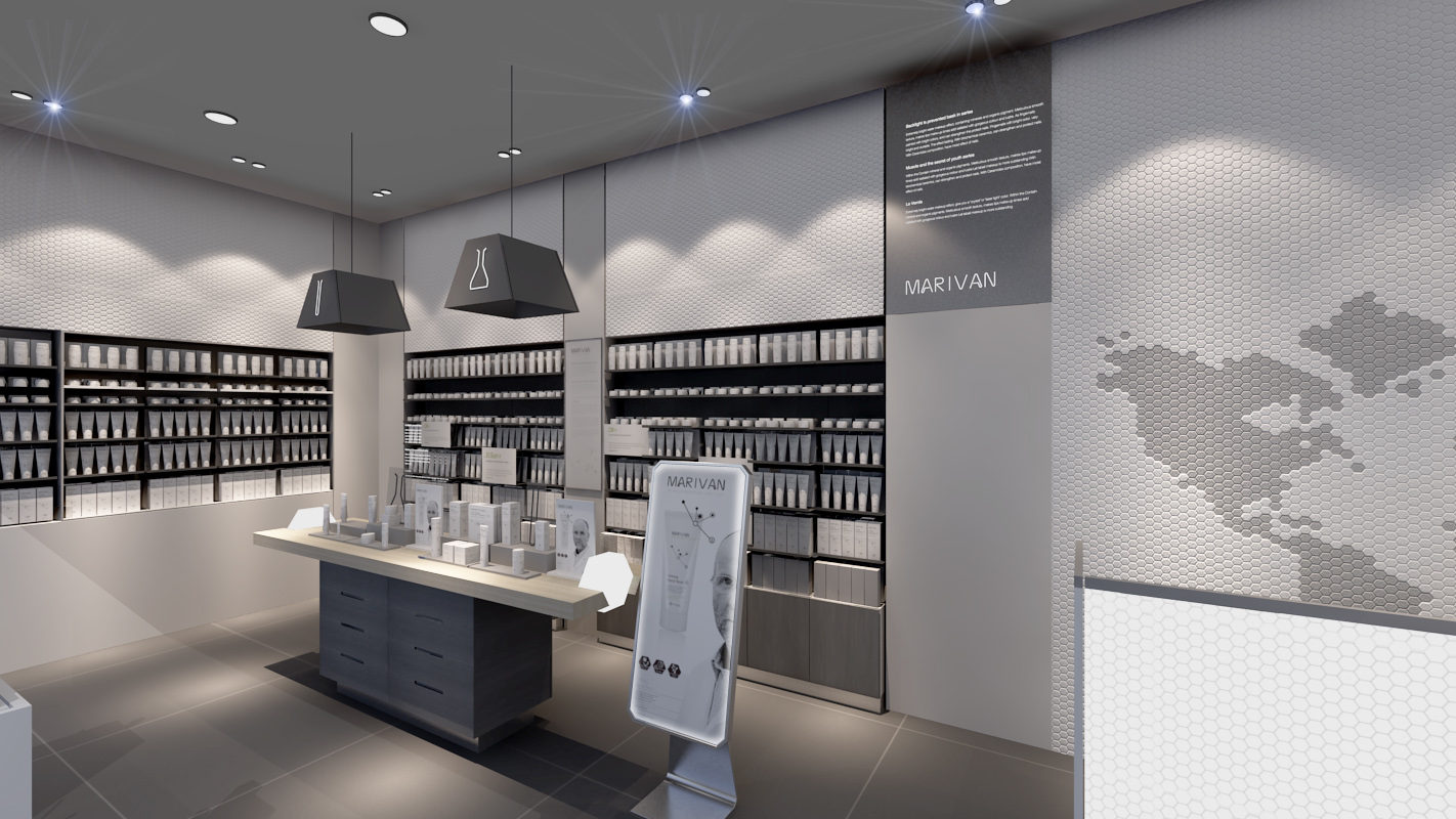 供應(yīng)招牌護(hù)膚品專賣店設(shè)計(jì)/店面/招牌/門頭/形象店/品牌店設(shè)計(jì)