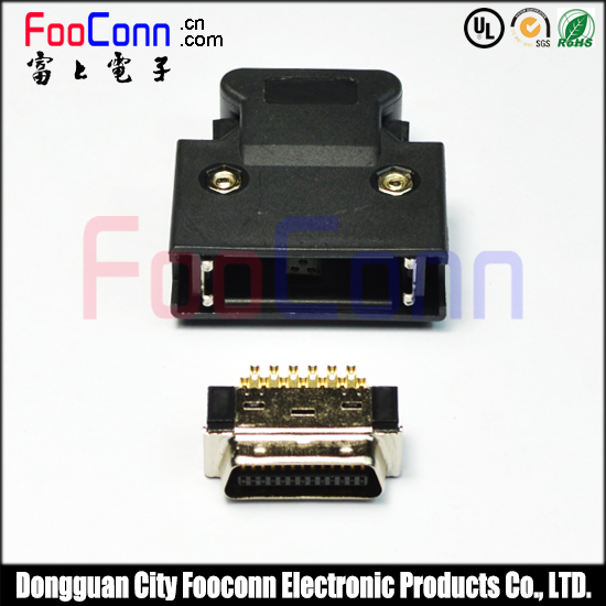 SCSI連接器 【3M 10314-52F0-008同等品】 MDR 14P 卡鉤按鍵式