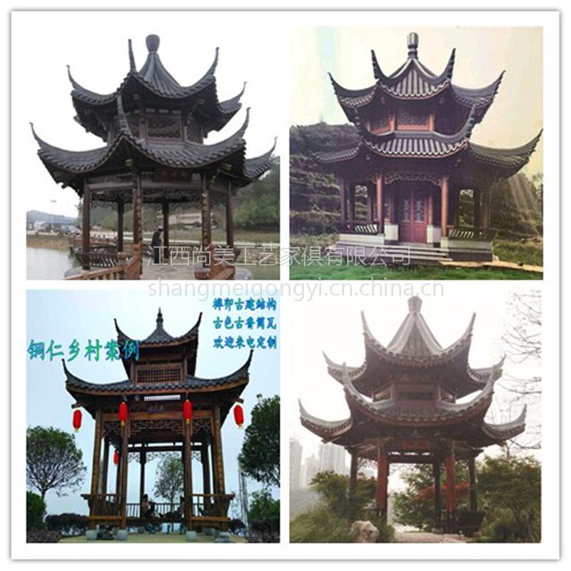 酒柜定制 戶外涼亭古建涼亭 雙層八角涼亭 景觀木屋 葡萄架 長(zhǎng)廊