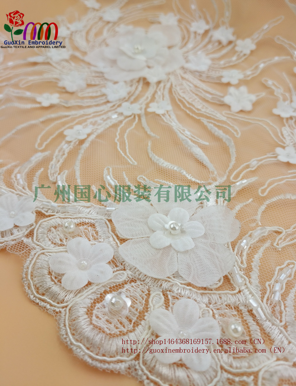 *蕾絲3D 唯美立體花  蕾絲面料輔料水洗麻繩織帶