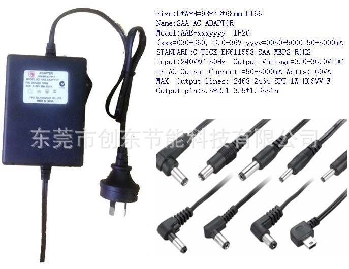 東莞市廠家熱銷 加拿大戶內(nèi)變壓器60W按摩器