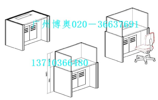 屏風(fēng)升降電腦桌，升降屏風(fēng)考試桌