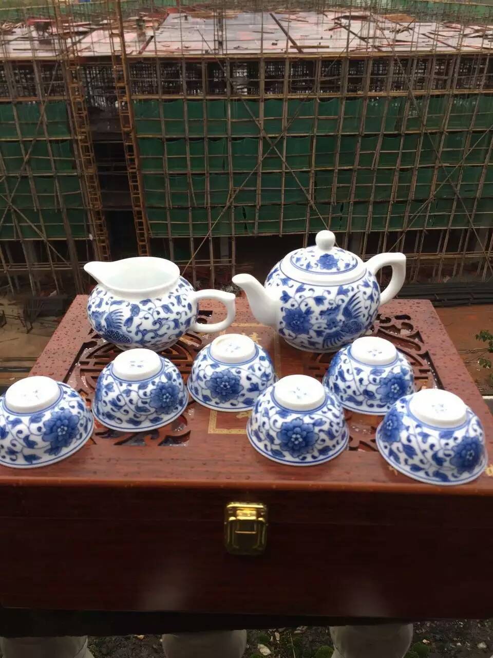 景德鎮(zhèn)輝龍?zhí)沾蓮S青花陶瓷茶具陶瓷功夫茶具  陶瓷茶具生產(chǎn)廠家