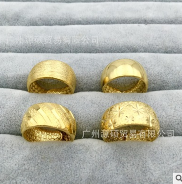 廠家直銷厚金戒指 越南沙金男戒指 寬版厚金戒指 一件代發(fā)