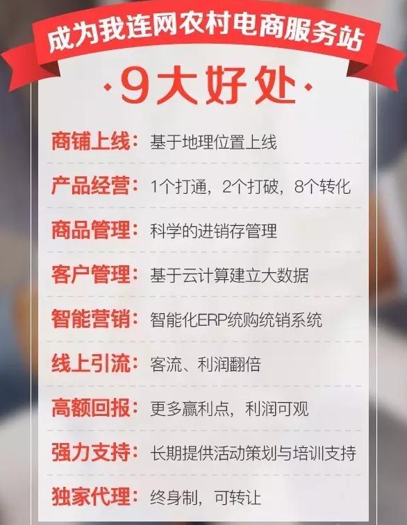 我連網(wǎng)農(nóng)村電商服務站面向全國招商，輕松創(chuàng)業(yè)！