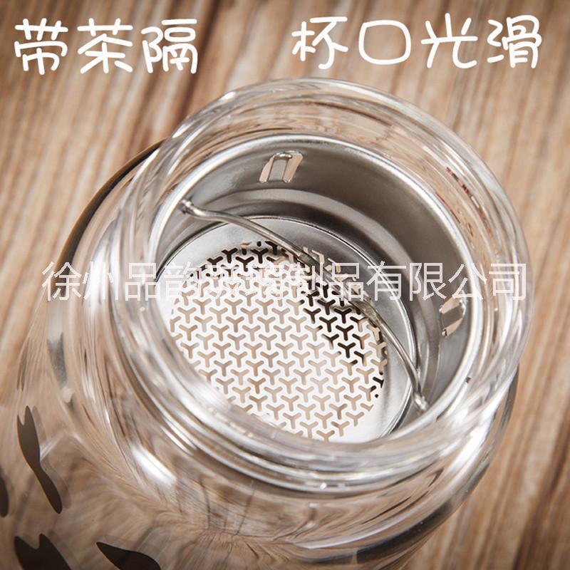 產(chǎn)地貨源新款創(chuàng)意蘑菇杯廣告隔熱皮套泡茶玻璃水杯定制logo
