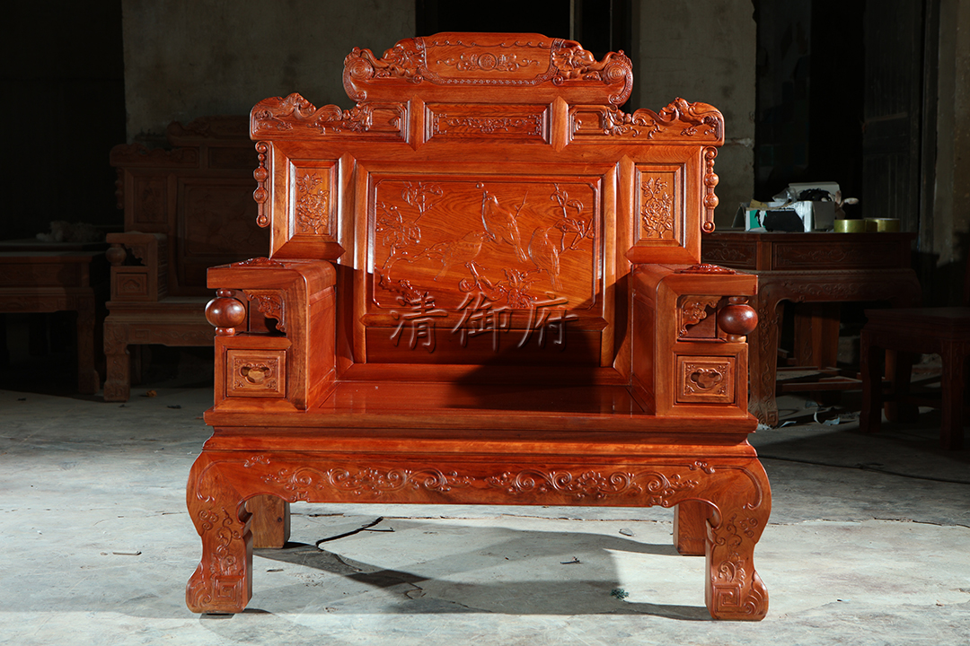 清御府紅木家具，財(cái)源滾滾沙發(fā)，qyf004，紅木家具價(jià)格，紅木家具品牌