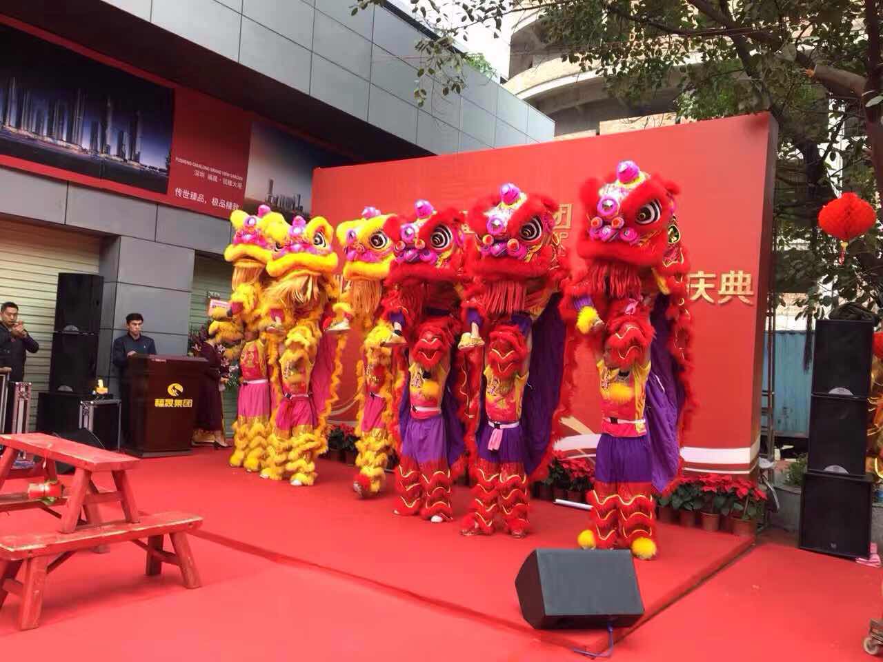梅州大型梅花樁舞獅隊(duì)@梅州舞獅表演@廣東專業(yè)舞獅團(tuán)隊(duì)