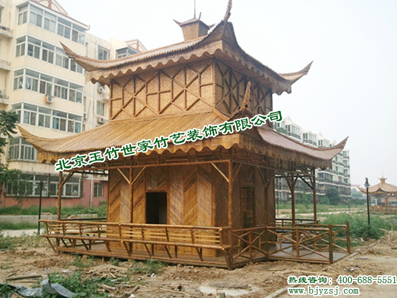 玉竹世家專業(yè)竹亭竹長廊竹門樓施工