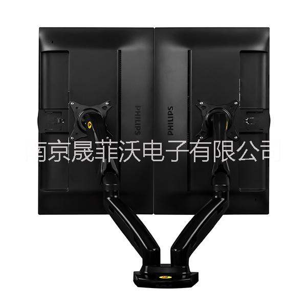 NB F160雙屏顯示器支架桌面升降旋轉(zhuǎn)掛架液晶電腦底座17-27寸通用 NB F160F160—氣彈簧桌 NB F1