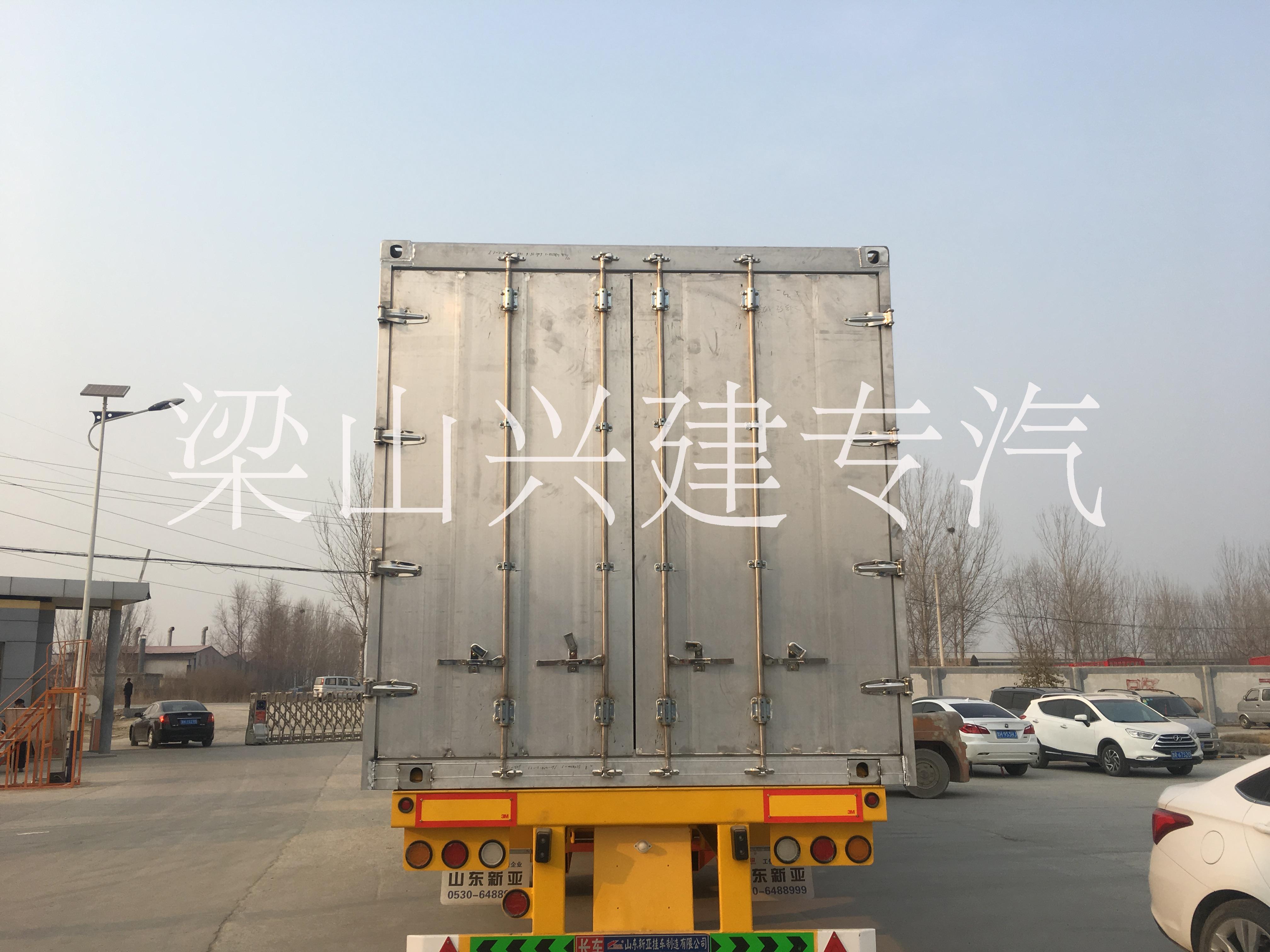 鋁合金集裝箱骨架運(yùn)輸半掛車價(jià)格鋁合金車廂重量及出口廠家