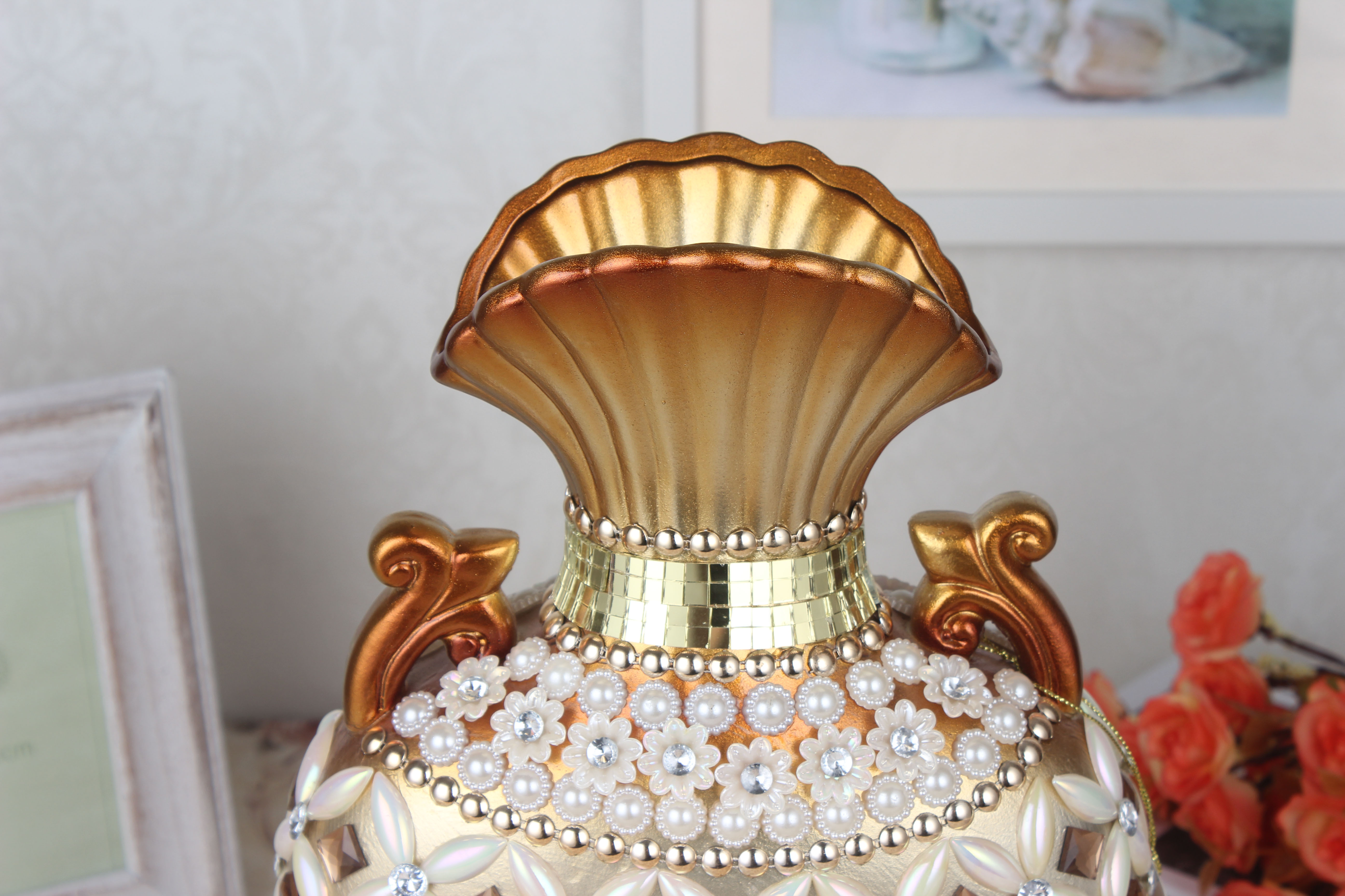 家居陶瓷工藝品花瓶 潮州花瓶廠家生產(chǎn)批發(fā)直銷家居花器擺件