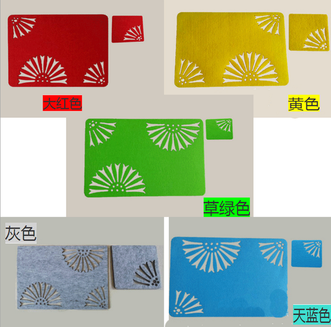 隔熱毛氈杯墊 鏤空桌墊